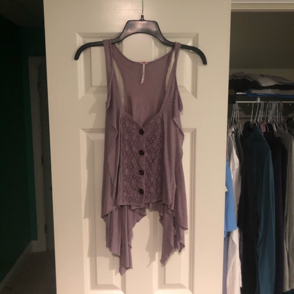 Free People Tops - Free People Corset Front Lavender Tank Top XS